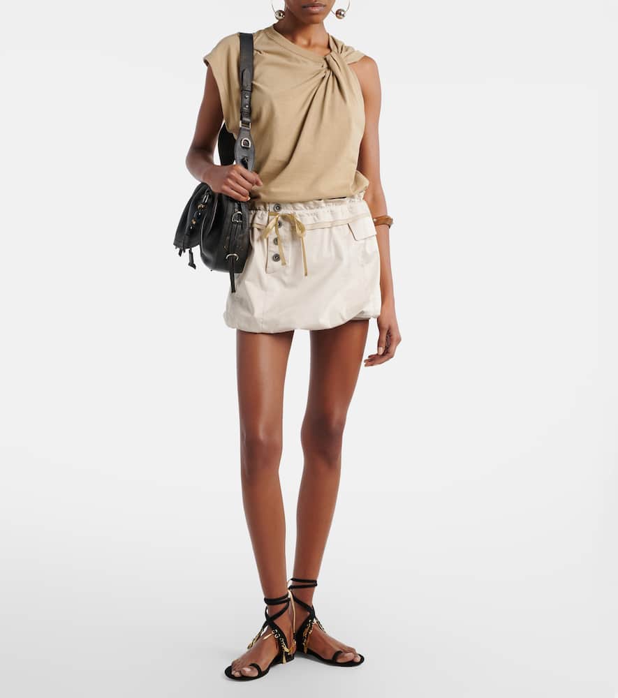 Jamily cotton-blend miniskirt