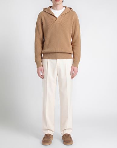 Man Sweater Sand Size 36 Merino Wool, Cashmere