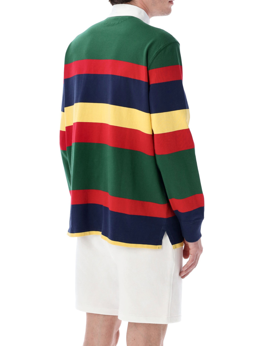 Multicolor Striped Rugby Cotton Tshirt - Men