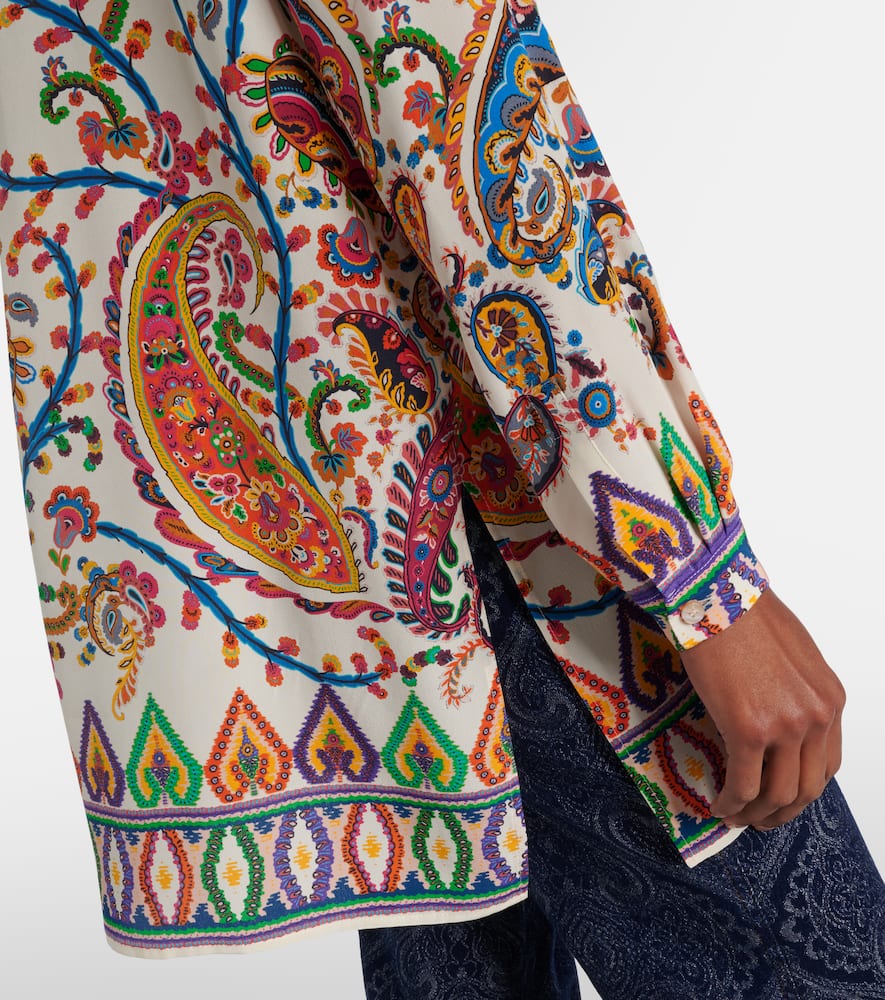 Paisley printed silk shirt