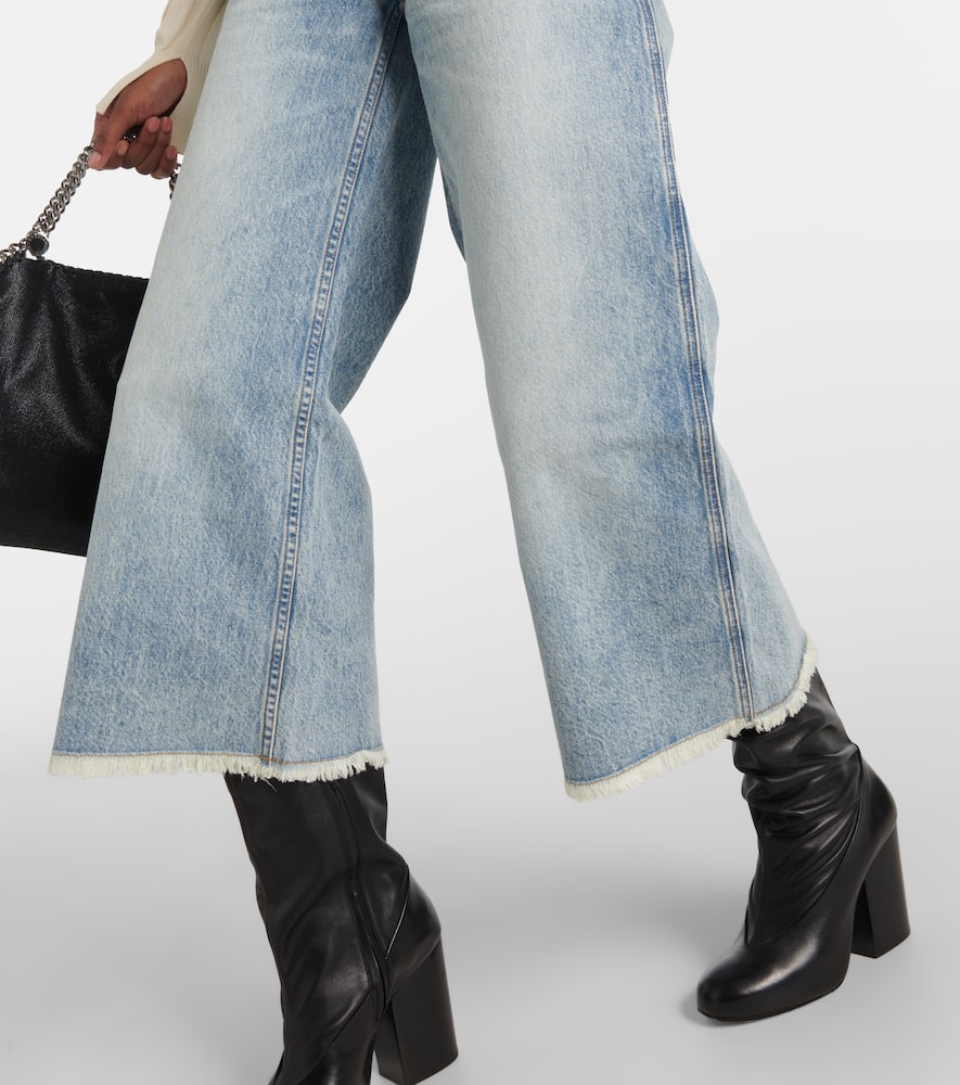 High-rise cropped flared jeans