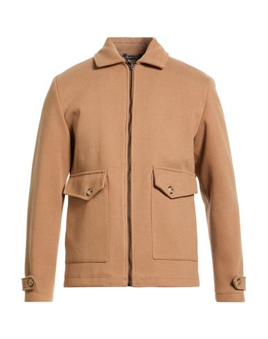 Man Jacket Camel Size 38 Polyester, Viscose, Wool