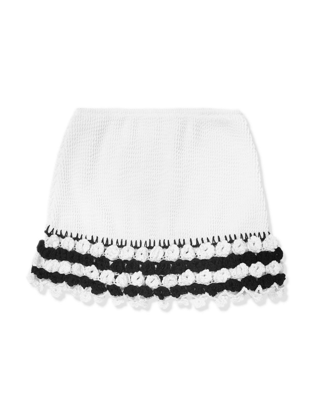 Agave crochet cotton skirt - White