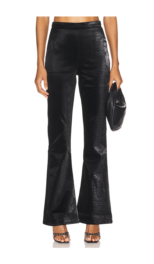 Superdown Tabitha Faux Leather Pant in Black. - XS also in