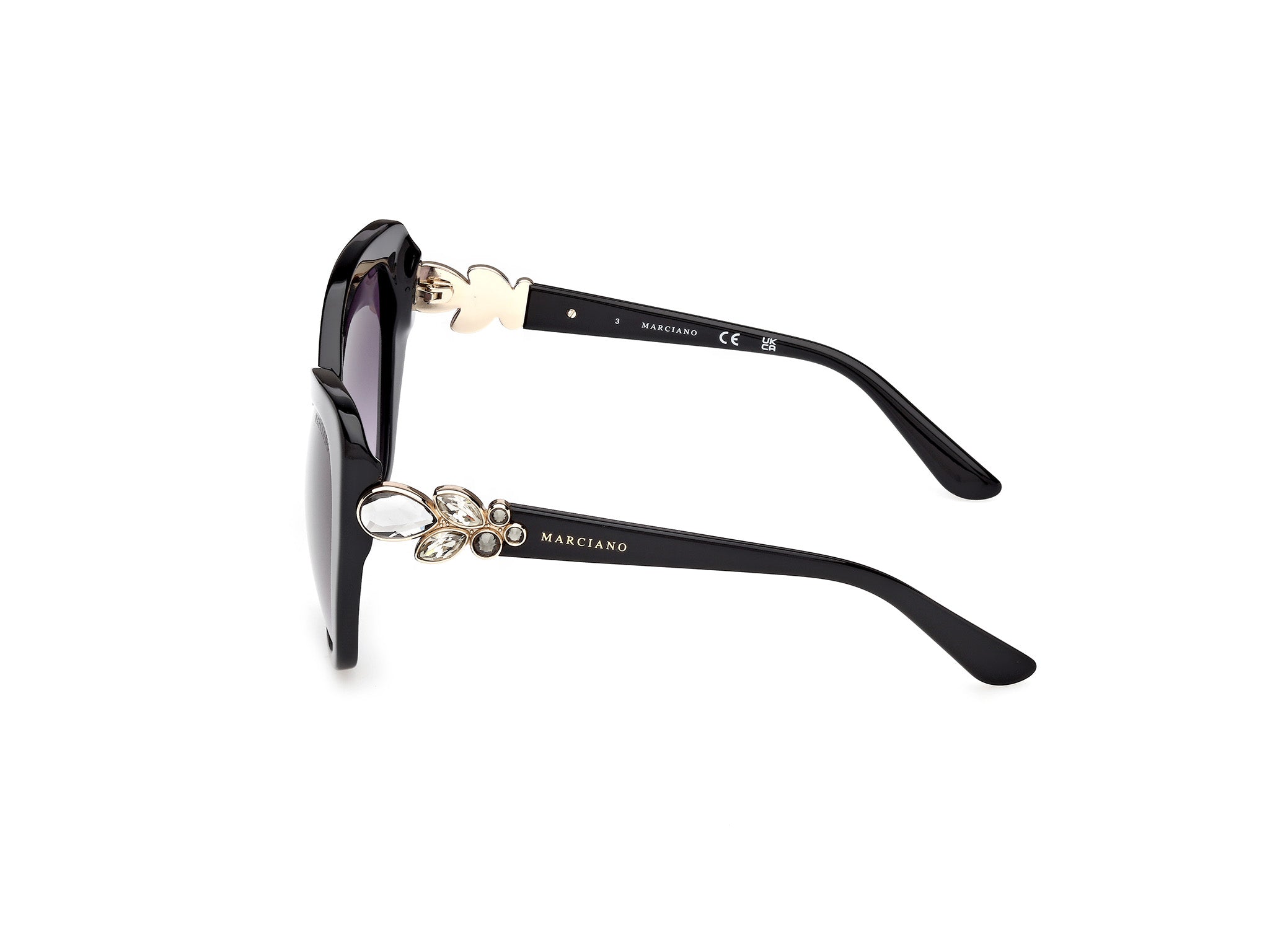 Guess by Marciano Mujer Guess by Marciano GM00032 01B Gafas de sol Acetato Negro Fumar Mariposa Norma