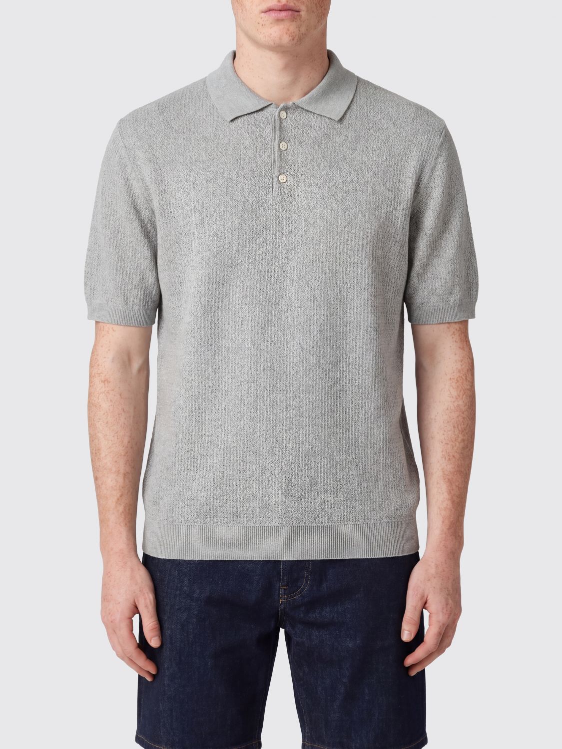 Polo Shirt Men color Grey