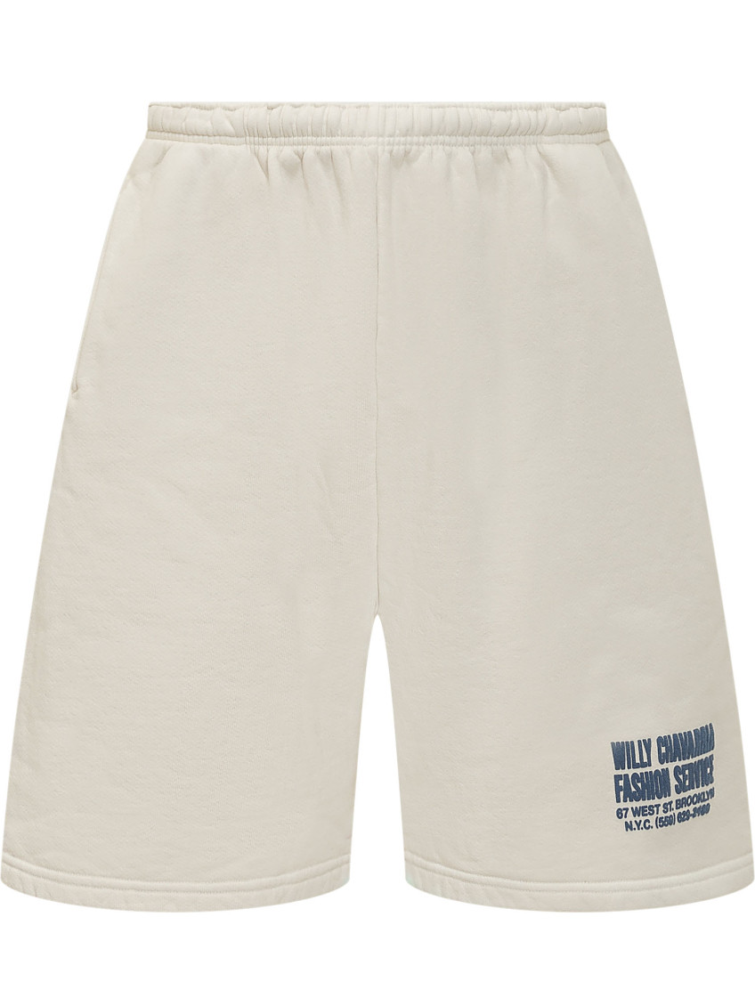 White Logo Shorts