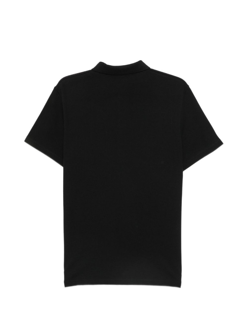 Black Solid Shirt Collar Polo