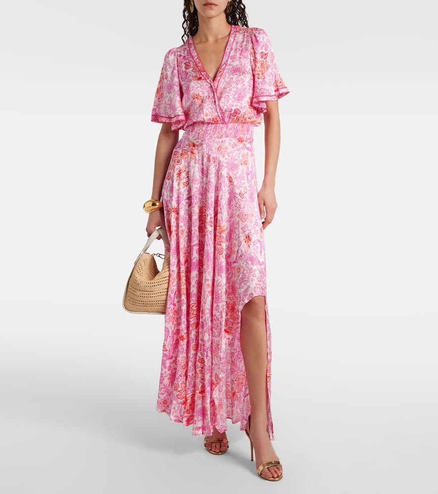 Mabelle floral satin maxi dress