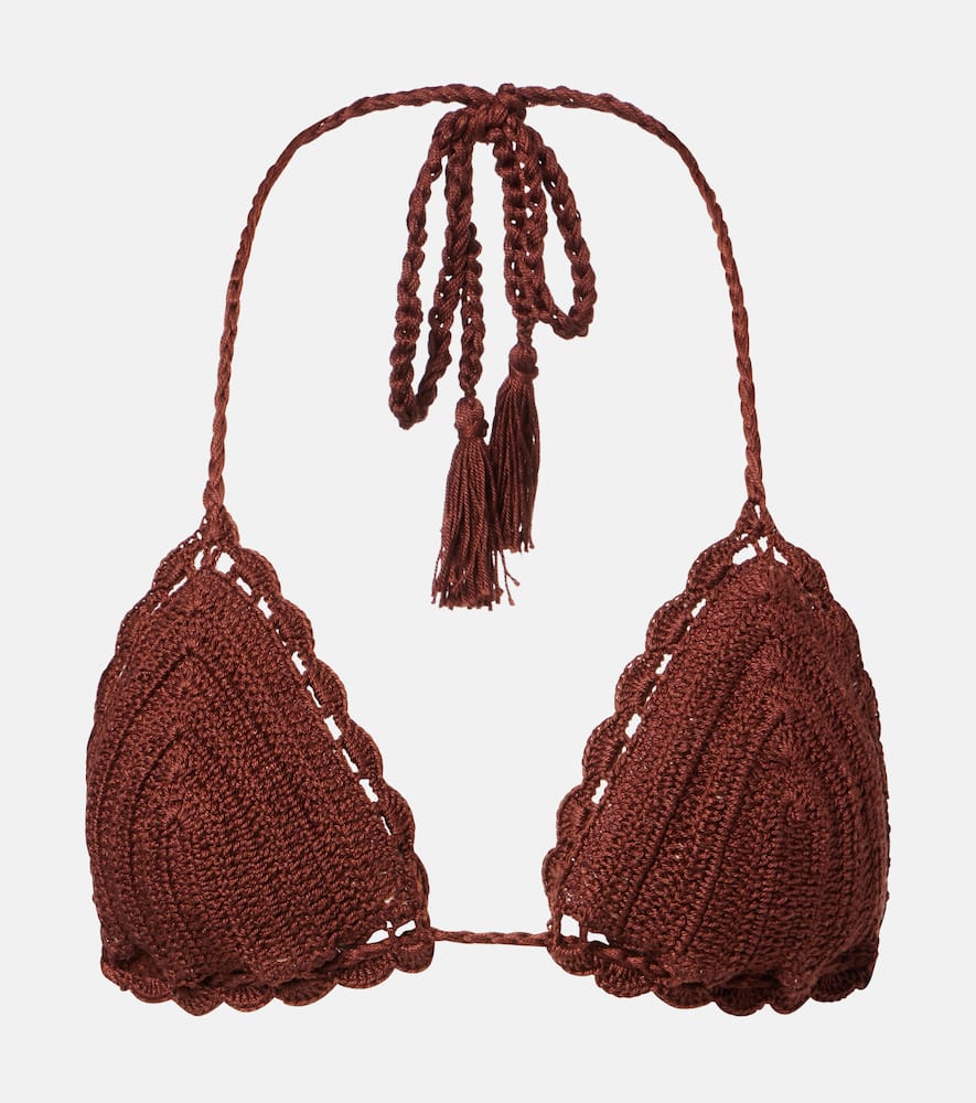 Crochet cotton bikini top