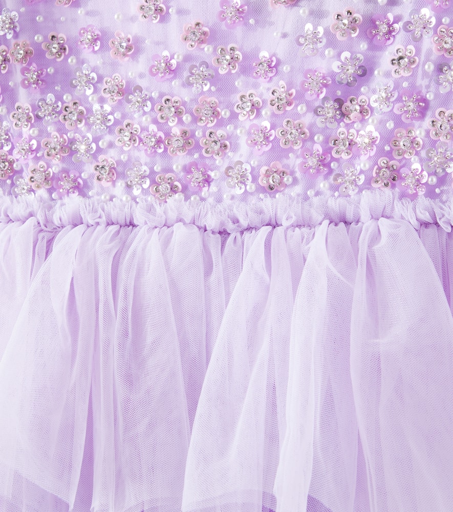 Orchid Radiance embellished tulle dress
