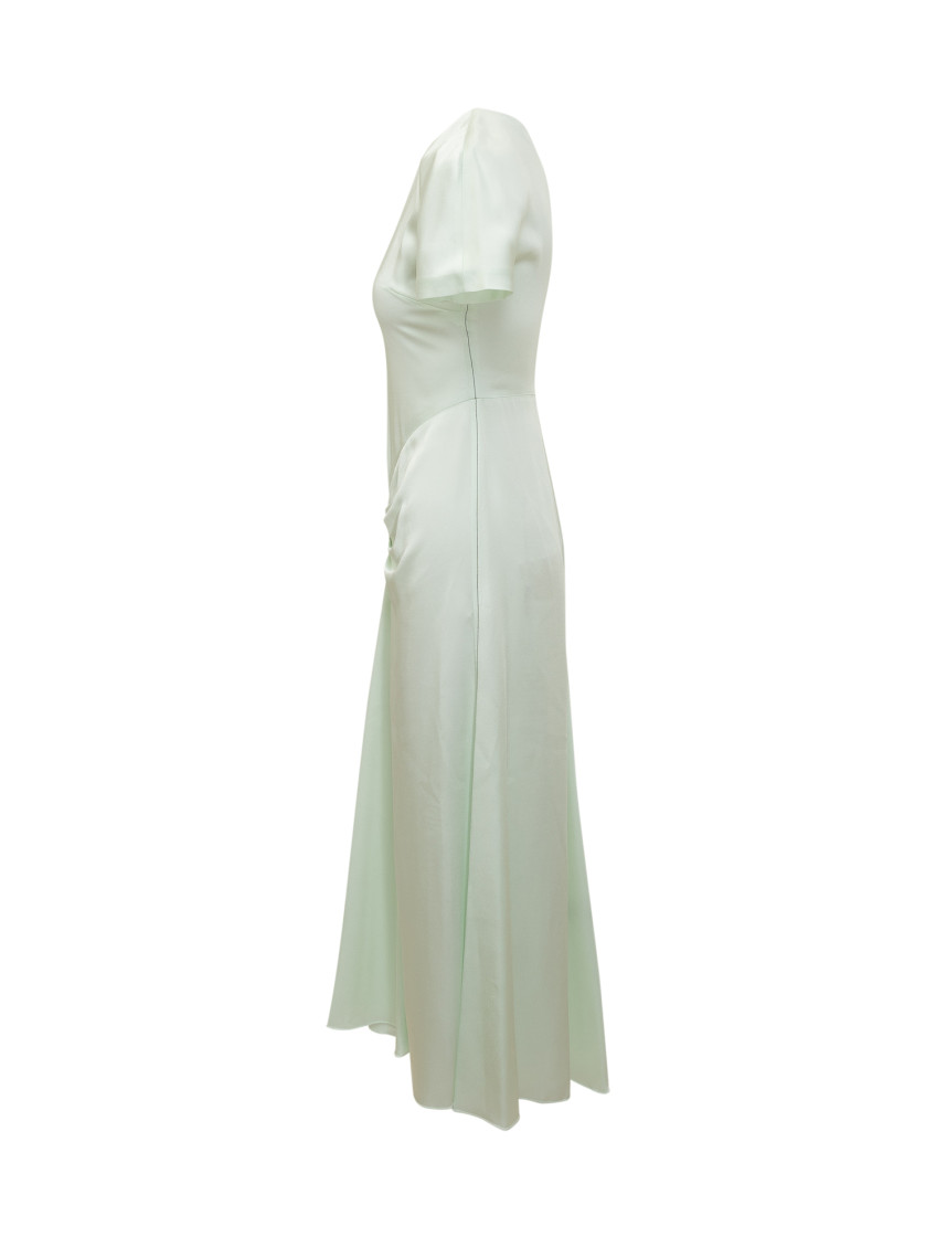 Light Green Round Neck Maxi Dress