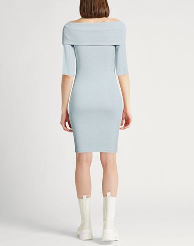 Woman Mini dress Sky blue Size S Viscose, Polyester, Elastane