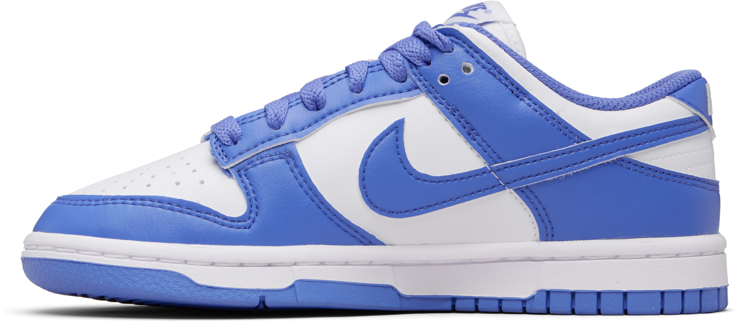 White & Purple Dunk Low Sneakers