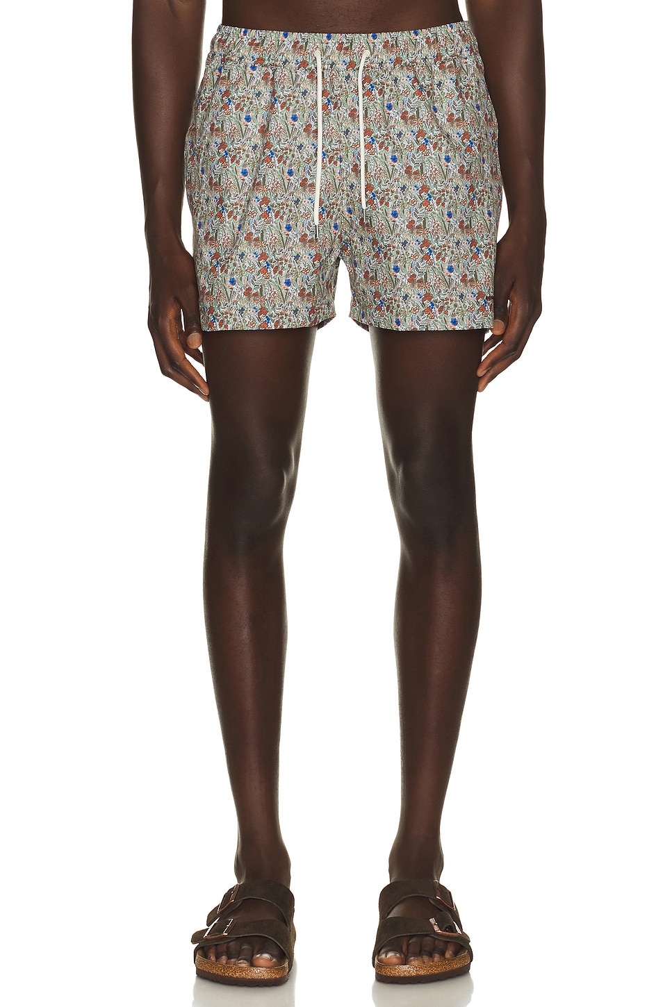 Edmmond Studios Wildlife Swim Shorts in Brown. XL/1X. Also in