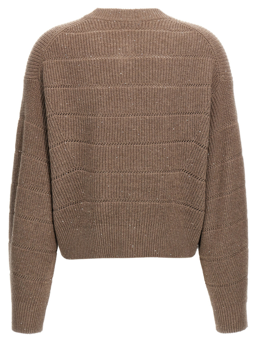 Brunello Cucinelli - Rustic Dazzling Net Sweaters And Cardigans Brown