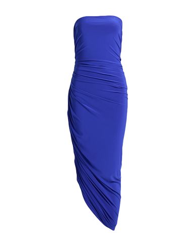 Woman Maxi dress Bright blue Size 4 Polyester, Elastane