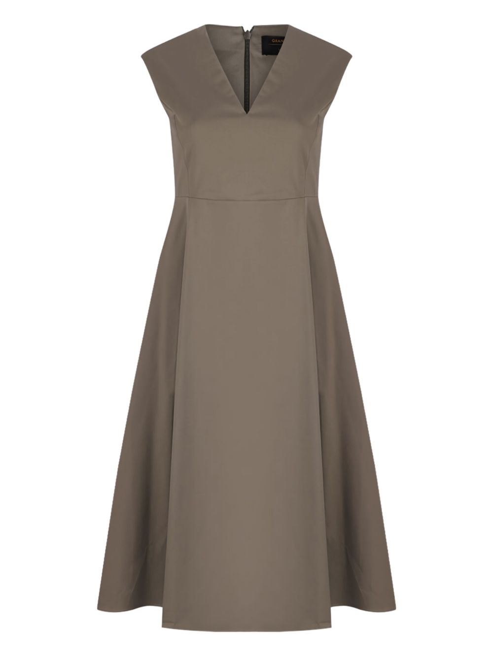 Gran Sasso v-neck dress - Brown