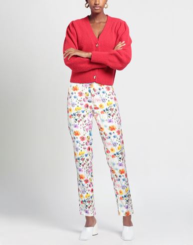 Cigala's Woman Pants White Size 28 Cotton, Elastane