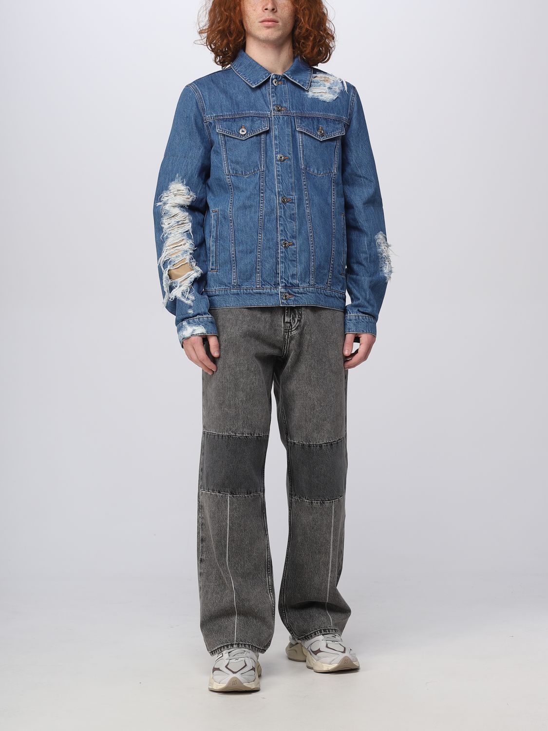 Jacket Men color Denim
