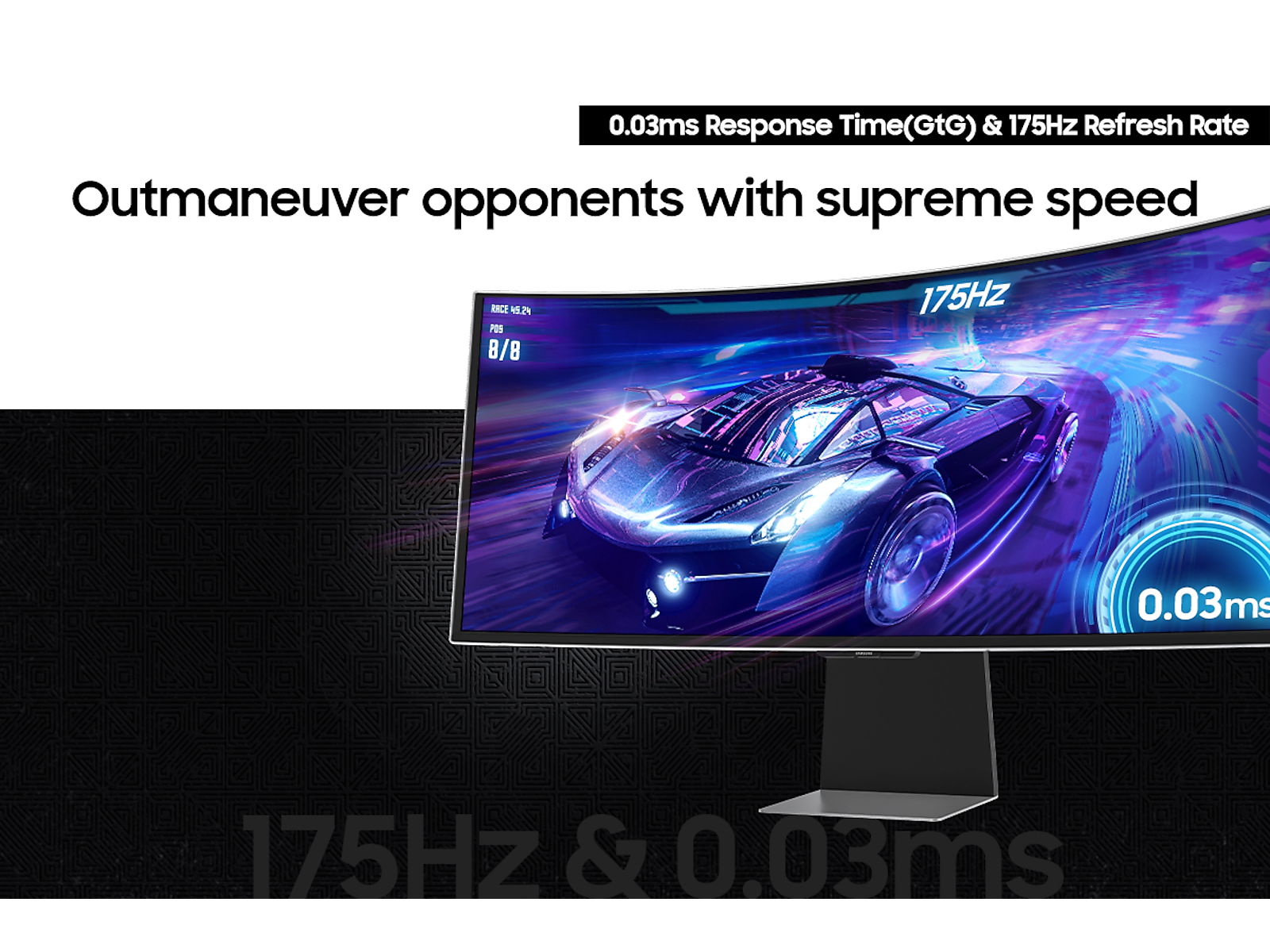 34" Odyssey OLED G8 (G85SD) Ultra-WQHD 175Hz 0.03ms Curved Gaming Monitor(LS34DG856SNXZA)