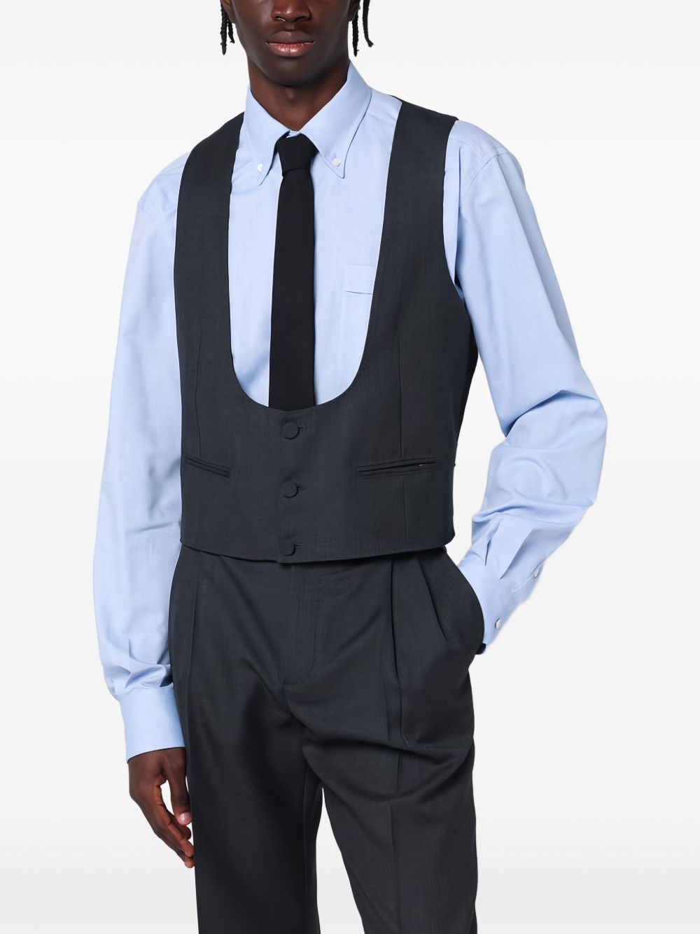Valentino Garavani virgin wool waistcoat - Grey