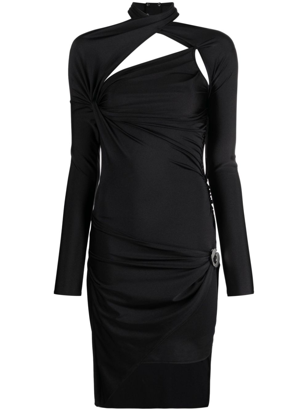 Asymetric twisted dress - Black
