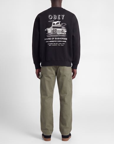 Man Sweatshirt Black Size L Cotton, Polyester