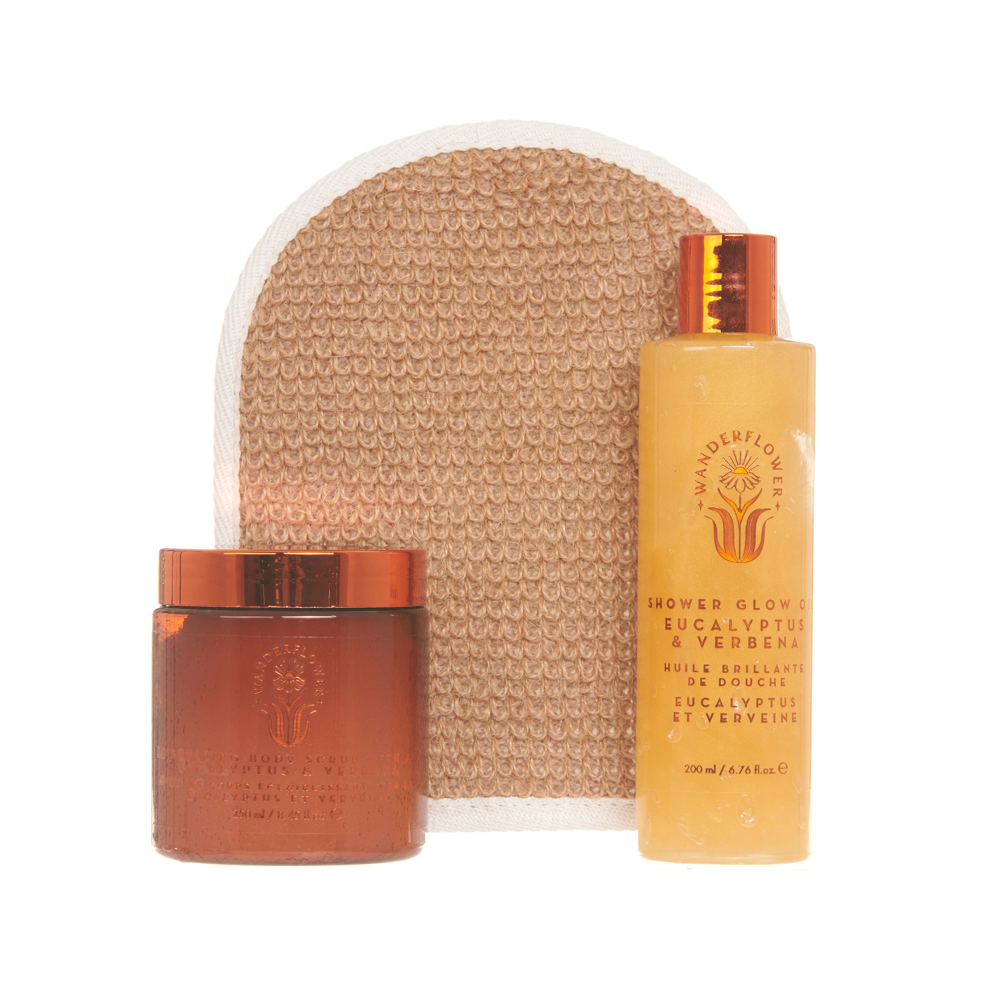 Wanderflower Women's Brightening Body Summer Prep Gift Set in Pink