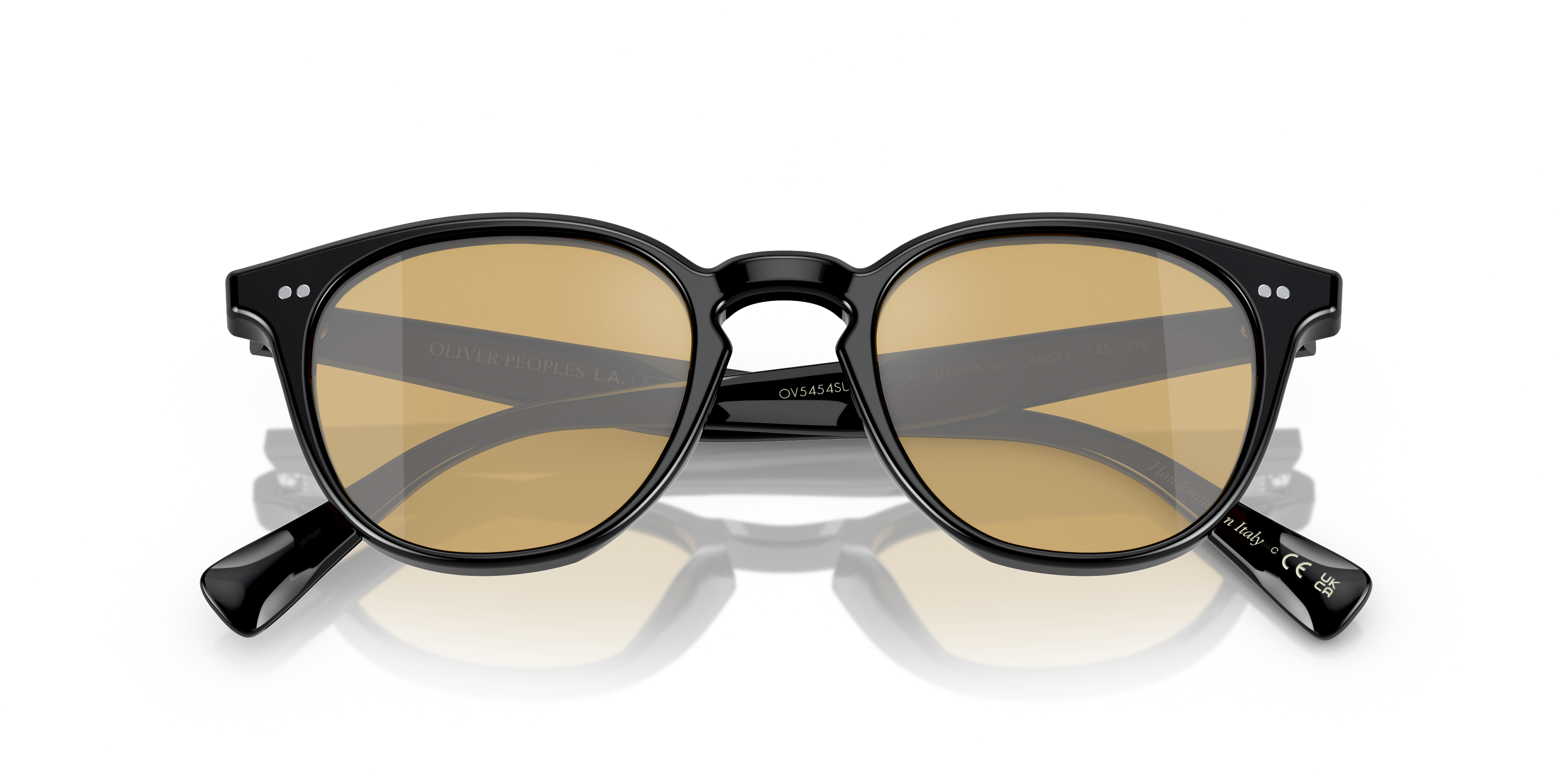 Oliver Peoples Unisex Oliver Peoples OV5454SU DESMON SUN 10050F Sunglasses Acetate Black Yellow Pantos Norma