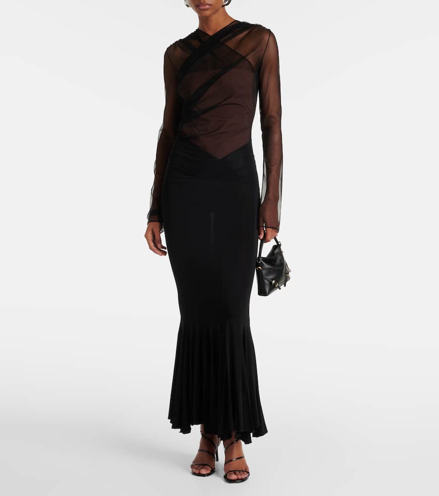 Zoe flared maxi skirt