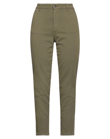 Cigala's Woman Pants Military green Size 32 Lyocell, Cotton, Elastane