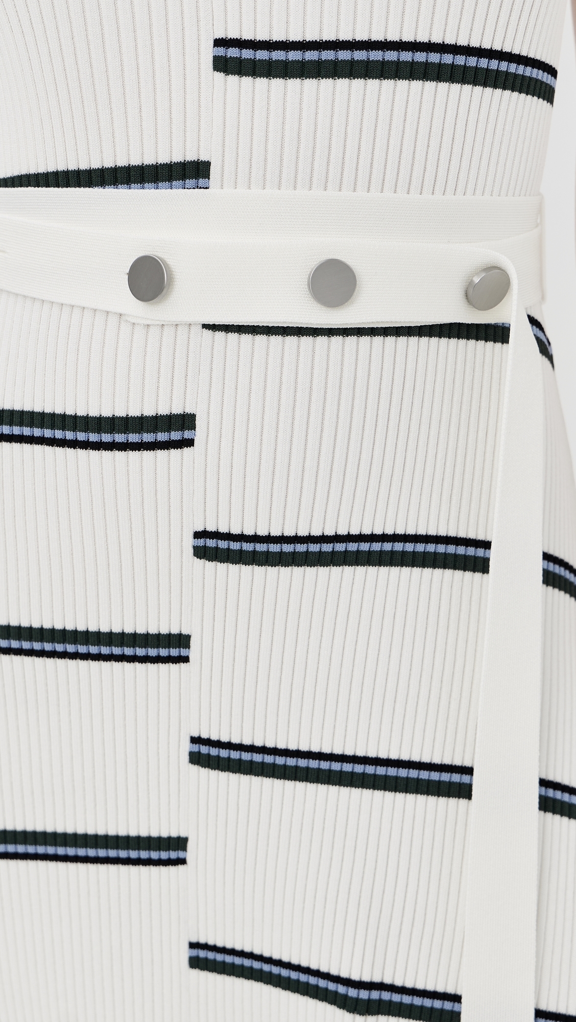 Artemis Rib Knit Dress White Multi