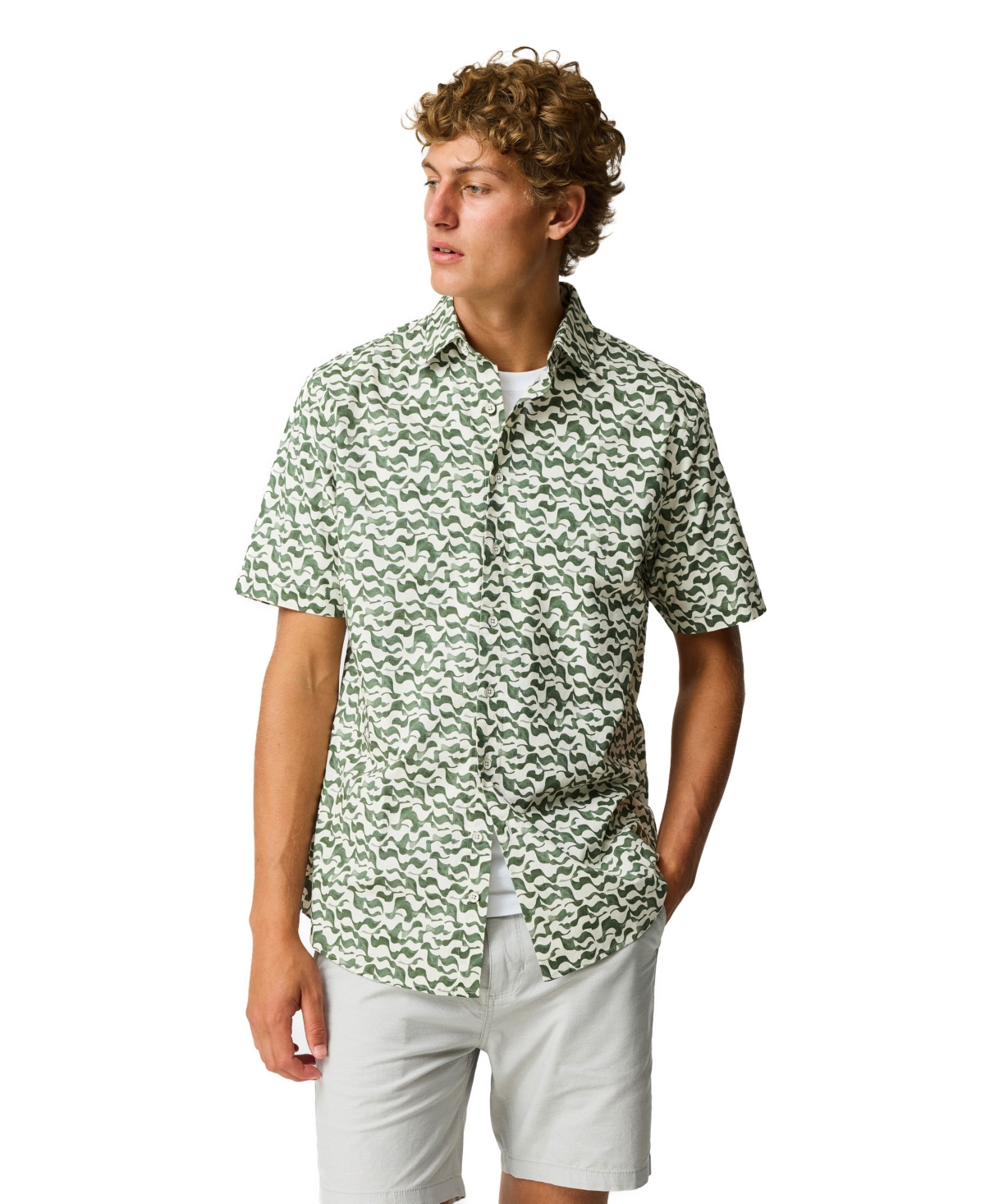 Men's Classic Fit Bendigo Short Sleeve Shirt - Kelp