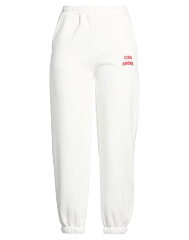 Ciao Amore Woman Pants White Size S Cotton, Polyester