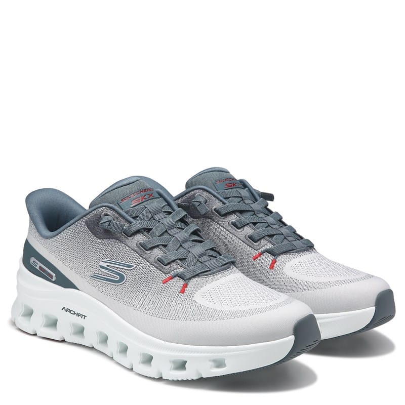 Men's Slip-Ins Arch Fit Glide-Step Pro Sneakers (White/Teal)