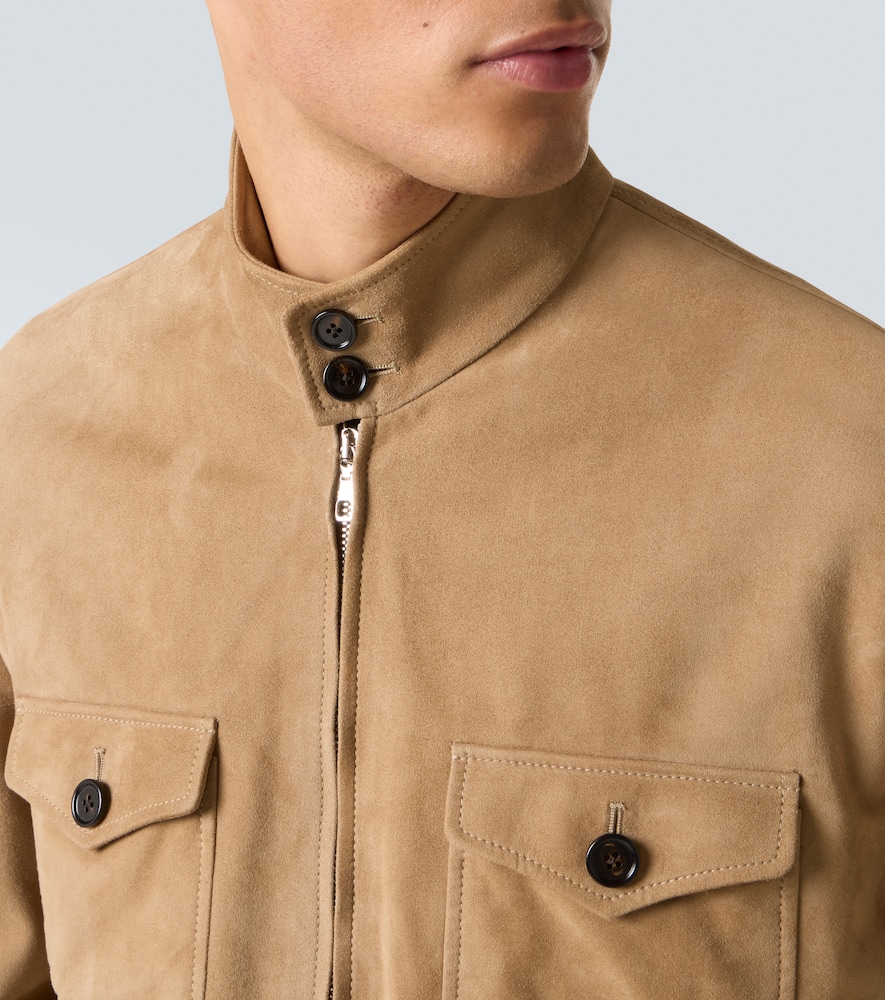 Suede bomber jacket