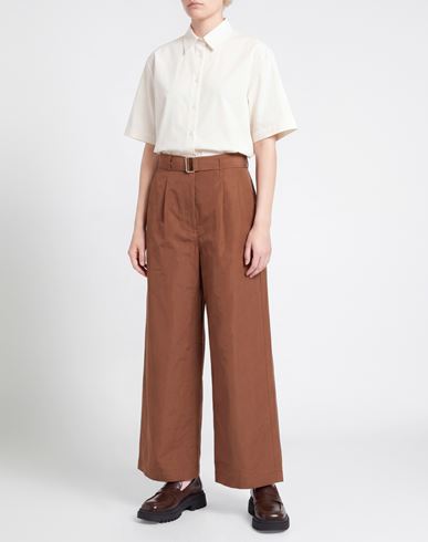 Woman Pants Brown Size 6 Cotton, Polyester