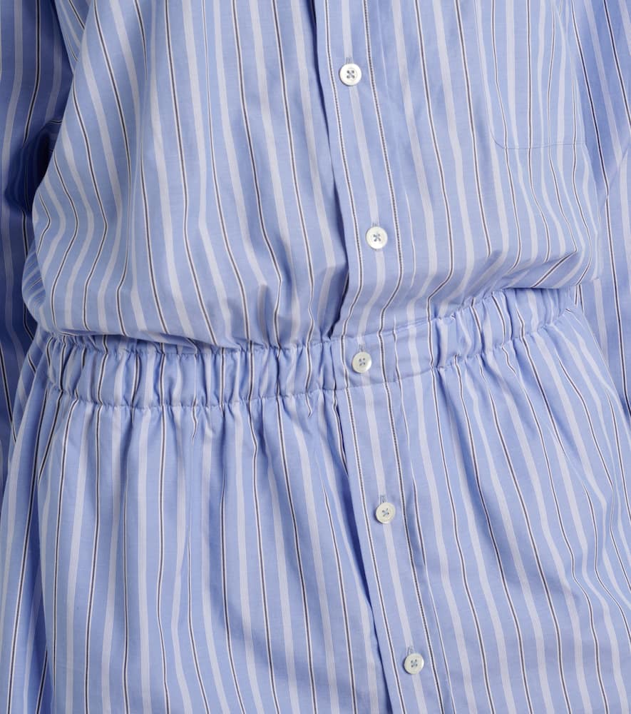 Striped cotton poplin jumpsuit