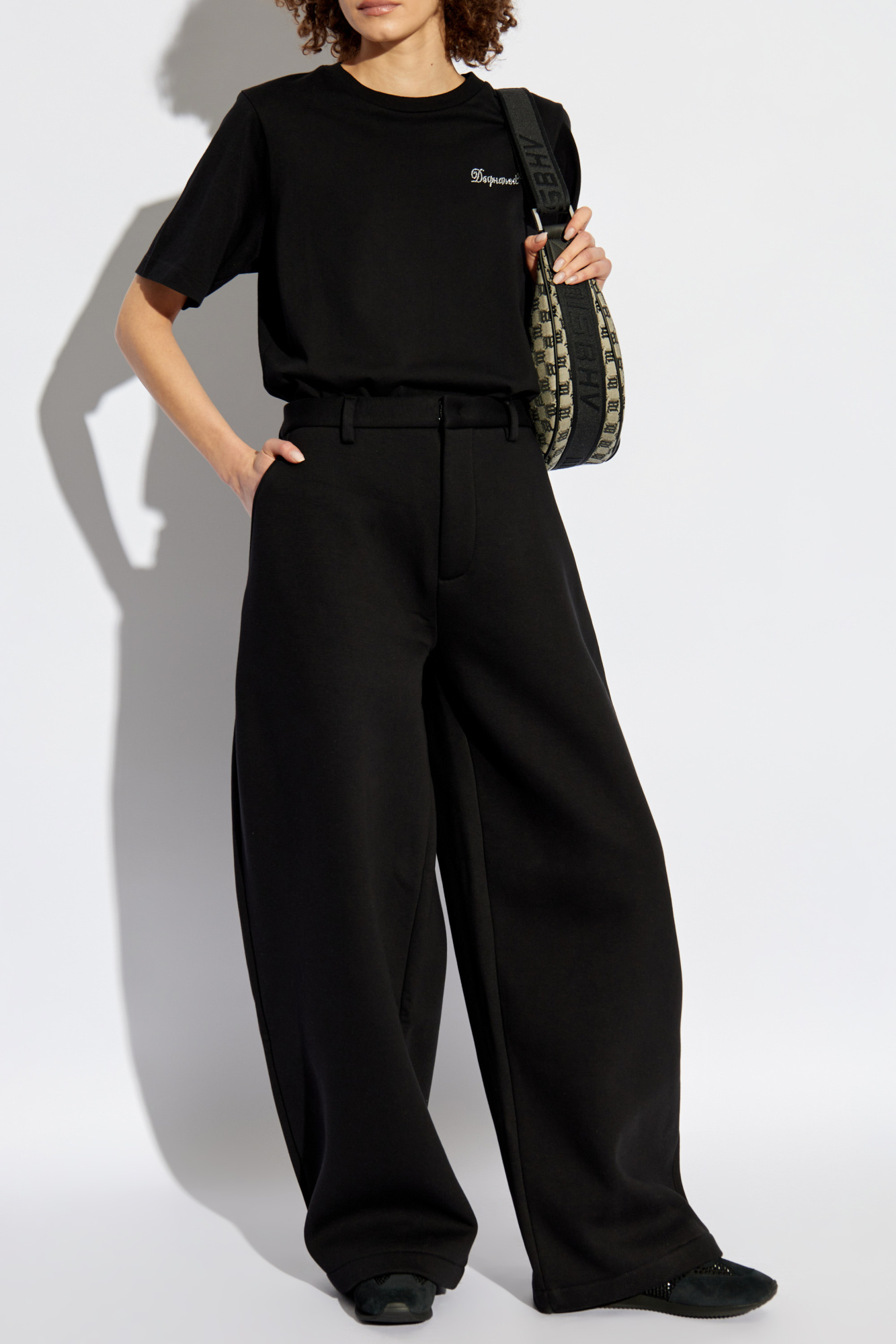Wide-leg Trousers, Women's, Black