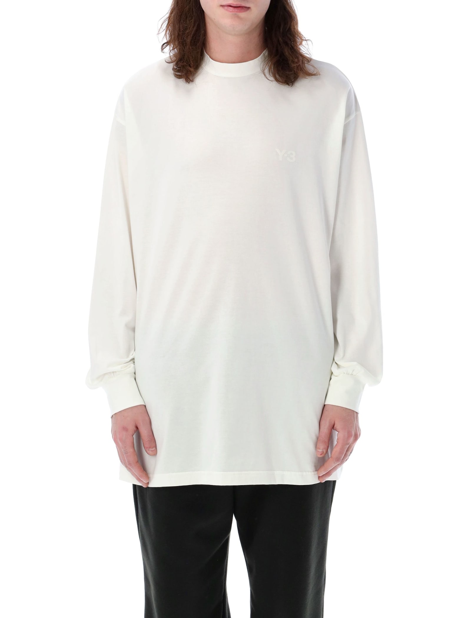 Logo-print longsleeved jersey - White