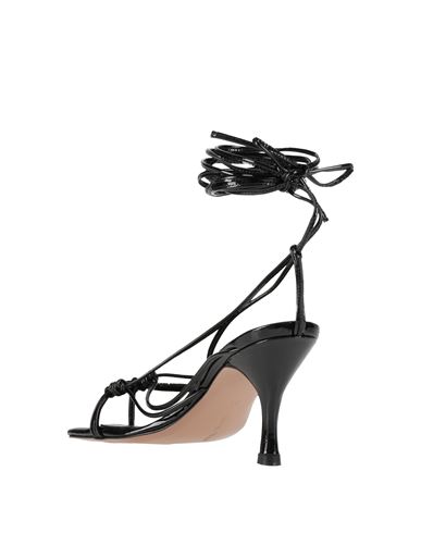 Woman Thong sandal Black Size 8 Leather