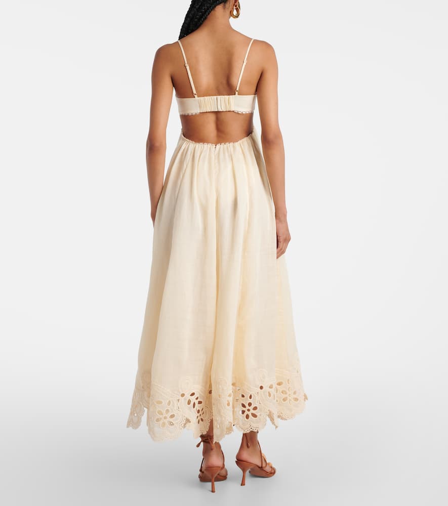 Coco embroidered ramie maxi dress