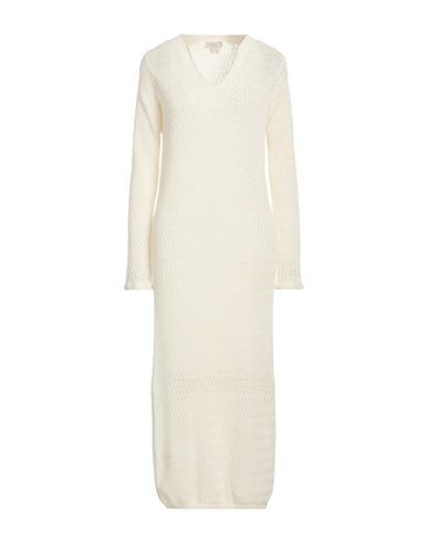 Woman Midi dress Off white Size S Cotton, Cashmere