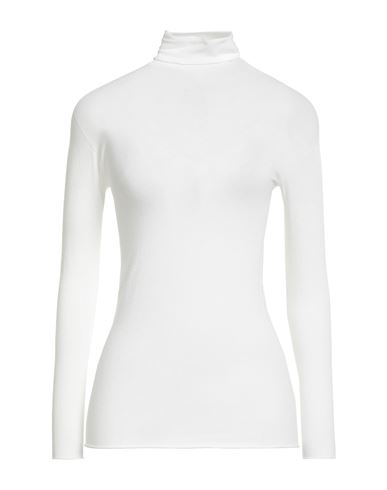 Woman Turtleneck White Size 8 Viscose, Elastane