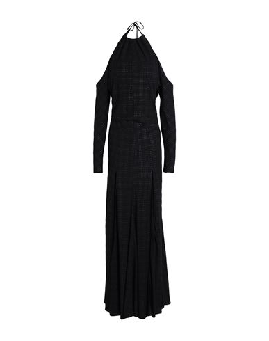 Woman Maxi dress Black Size 6 Viscose, Elastane