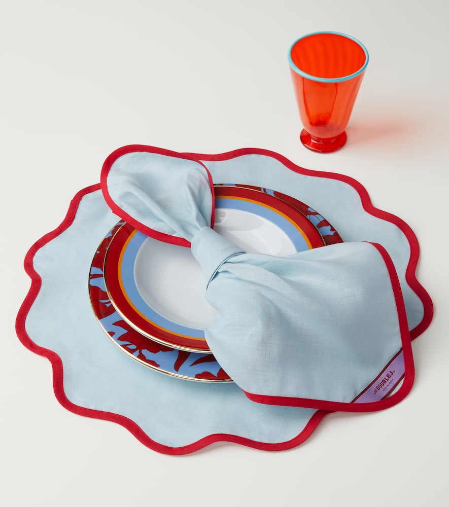 La DoubleJ Rainbow Celeste Cloud set of 2 placemats