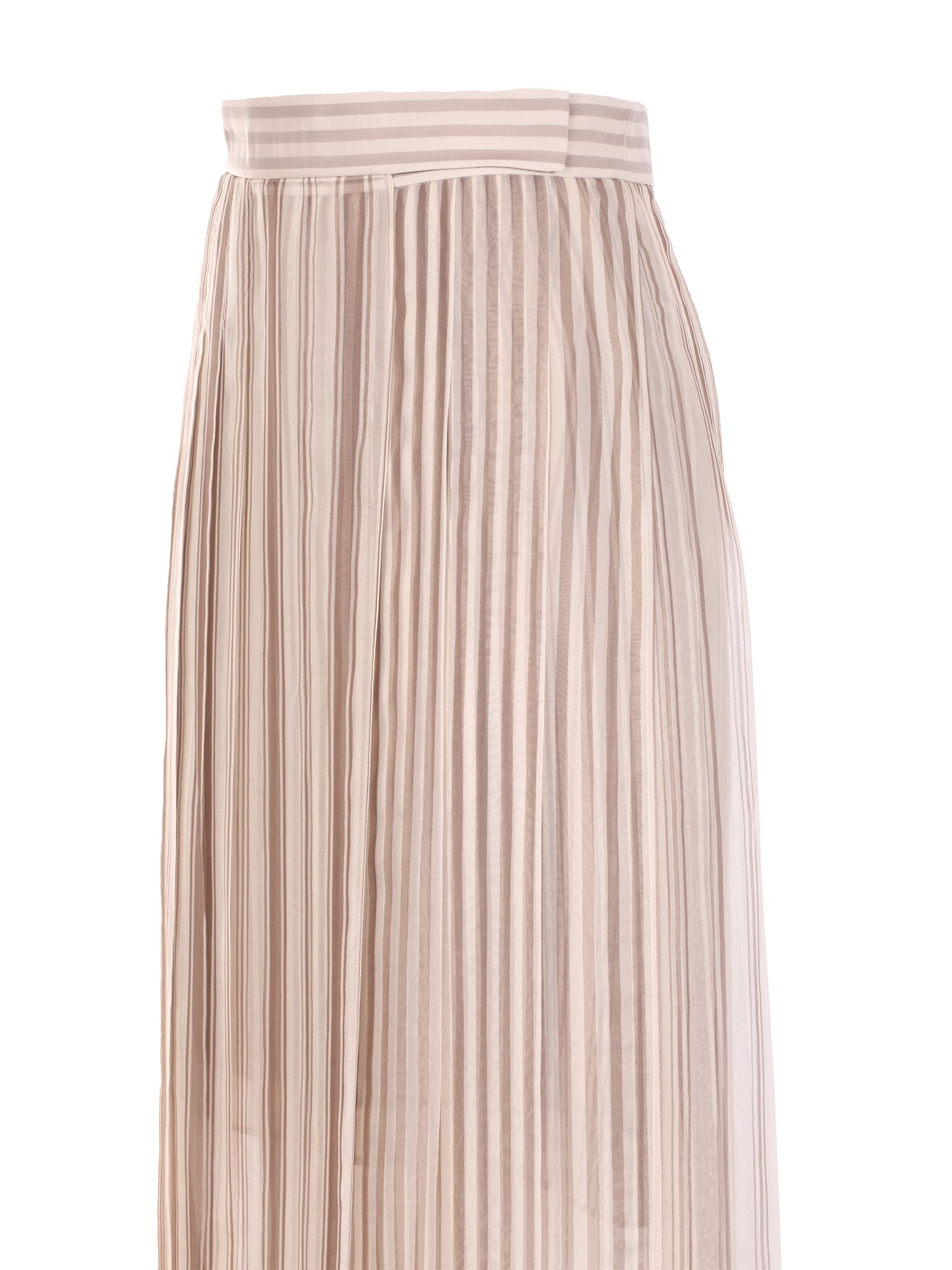 Layered pleated maxi skirt