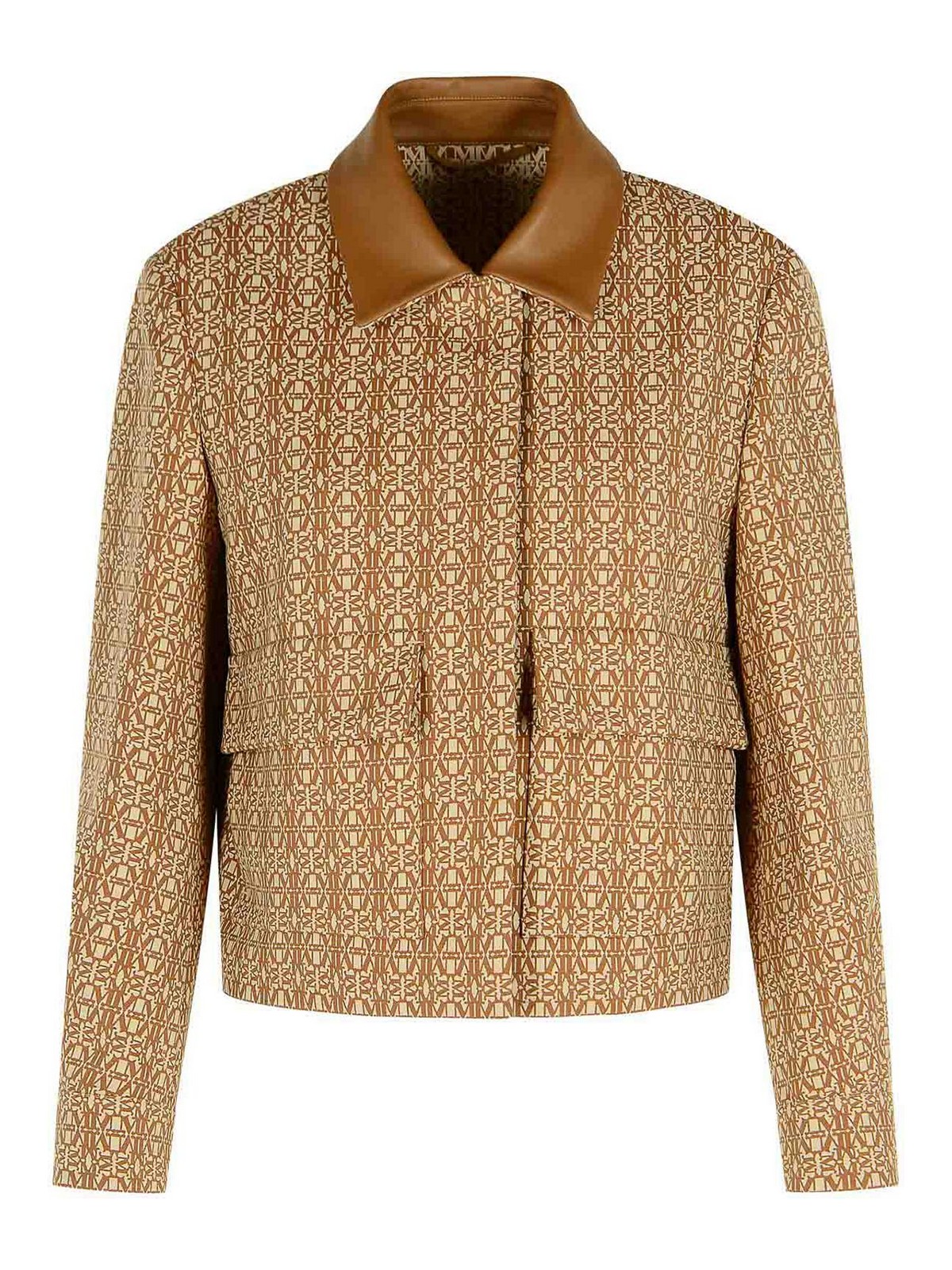 Viborg Camel Cotton Jacquard Jacket