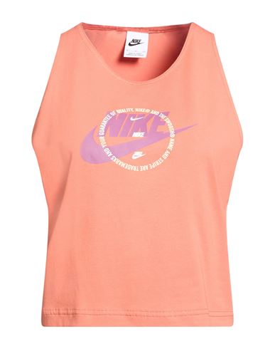 Woman Tank top Orange Size XL Cotton, Polyester, Elastane